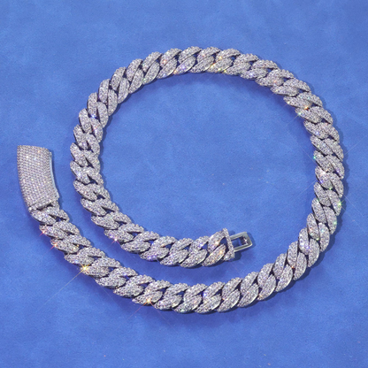 Moissanite Miami Cuban Link Chain 14K Gold (All Sizes)
