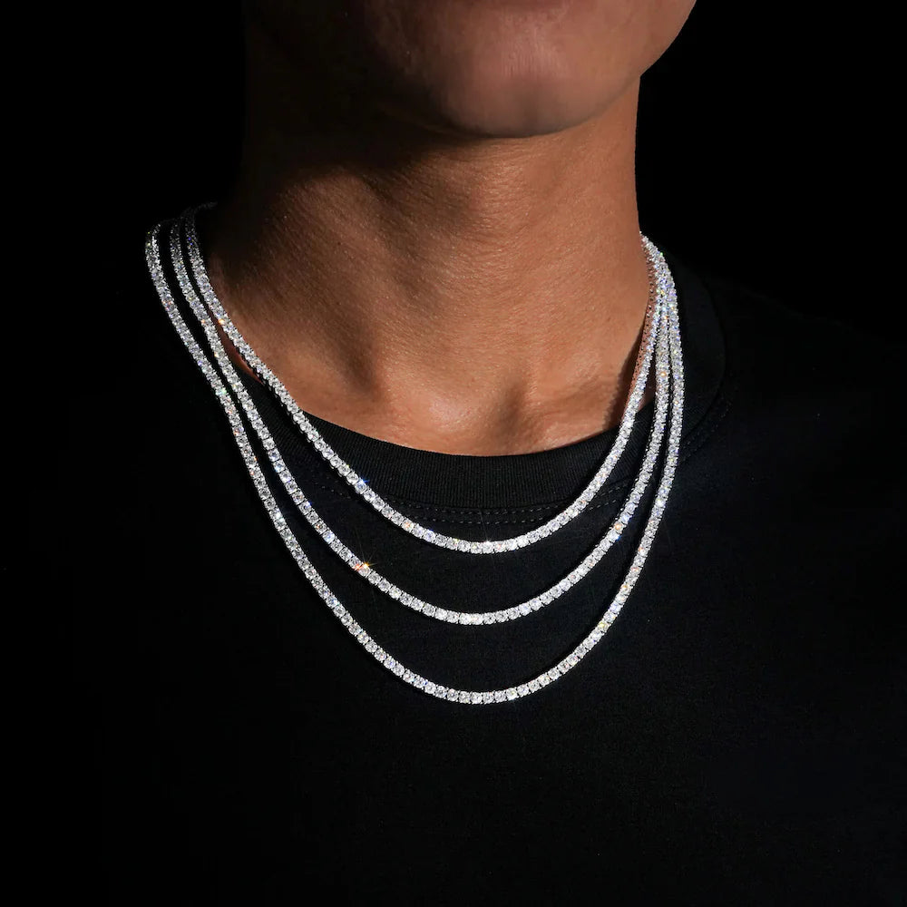 Moissanite Tennis Chain 14K Gold (All Sizes)