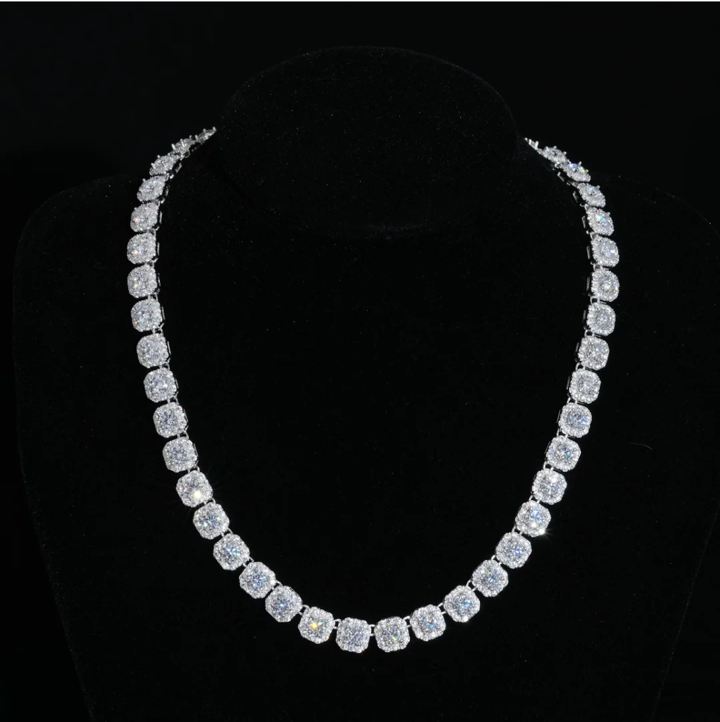 VVS 7MM Clustered Tennis Chain